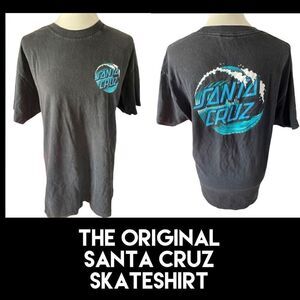 The Original Santa Cruz Skate Shirt Men's Black Crewneck Size Medium